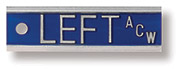 Aluminum Right &amp;amp; Left (1/2&amp;quot;) Horizontal Marker Set (With 3 Character Max)