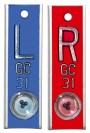 Aluminum Right &amp; Left (5/8) Vertical Position Indicator Markers (2 Lines With 3 Character Max)